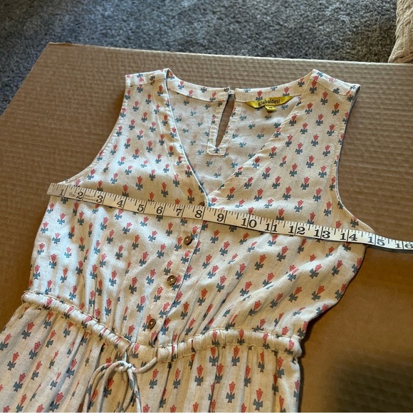 Global Desi Boho Vneck floral print jumpsuit, wide leg, sleeveless, sz XS - Picture 14 of 16